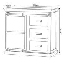 Mangohouten Dressoir Newark 100 cm Mahom