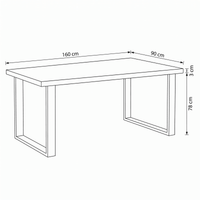 Mangohouten Eettafel Britt Rechthoek 160x90 cm Mahom