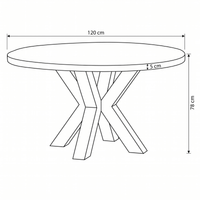 Mangohouten Eettafel Madison Rond 120 cm Mahom