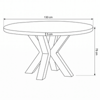 Mangohouten Eettafel Madison Rond 130 cm Mahom
