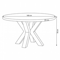 Mangohouten Eettafel Madison Rond 160 cm Mahom