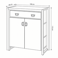Mangohouten Kast Britt 100 cm Mahom