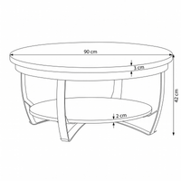 Mangohouten Salontafel Bakersfield 90 cm Mahom