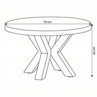 Mangohouten Salontafel Glendale 70 cm Mahom