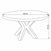Mangohouten Salontafel Glendale 90 cm Mahom