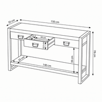 Mangohouten Sidetable Britt 3 lades Mahom
