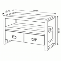 Mangohouten TV Meubel Britt 100 cm Mahom