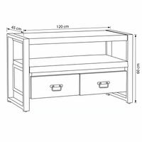 Mangohouten TV Meubel Britt 120 cm Mahom