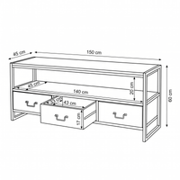 Mangohouten TV Meubel Britt 150 cm Mahom