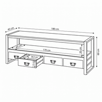 Mangohouten TV Meubel Britt 180 cm Mahom