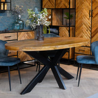 Mangohouten Eettafel Tulsa Ovaal 180×100 cm Mahom