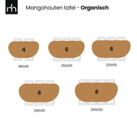Eettafel Organisch Savannah Microcement Paneelpoot 210 cm Beige Mahom