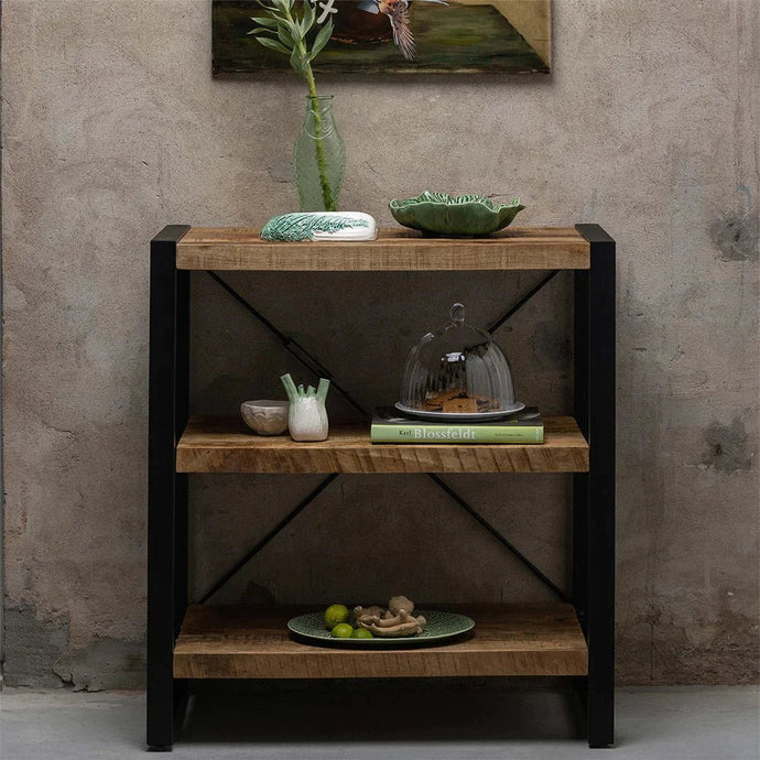 Mangohouten Boekenkast Britt 90 cm Mahom