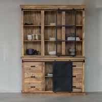 Mangohouten Buffetkast Denver 160x220 cm Recht Enkele Deur Mahom