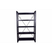 Mangohouten Boekenkast Britt Black 120 cm Mahom