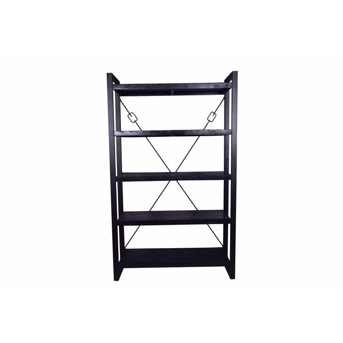 Mangohouten Boekenkast Britt Black 120 cm Mahom