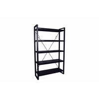 Mangohouten Boekenkast Britt Black 120 cm Mahom