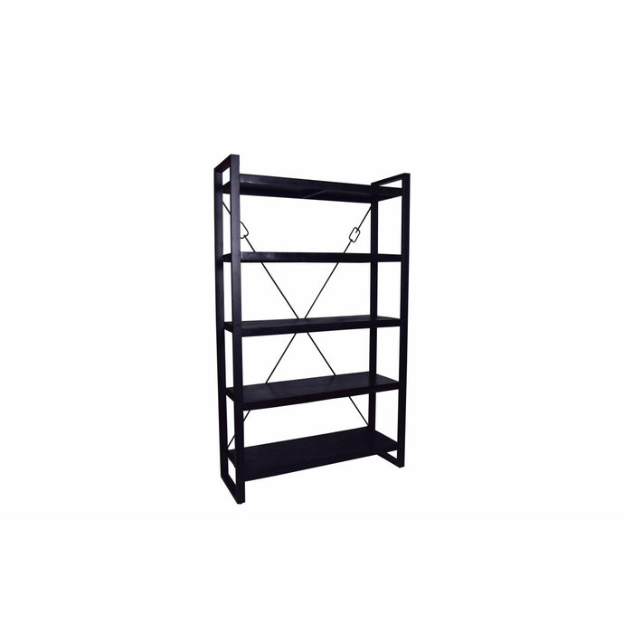 Mangohouten Boekenkast Britt Black 120 cm Mahom