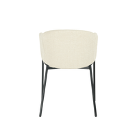 Eetkamerstoel Dijon Beige met zwart onderstel Mahom