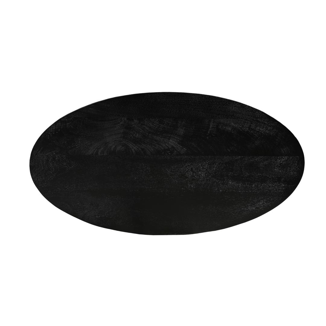 Mangohouten Salontafel Vicenza Ovaal Black