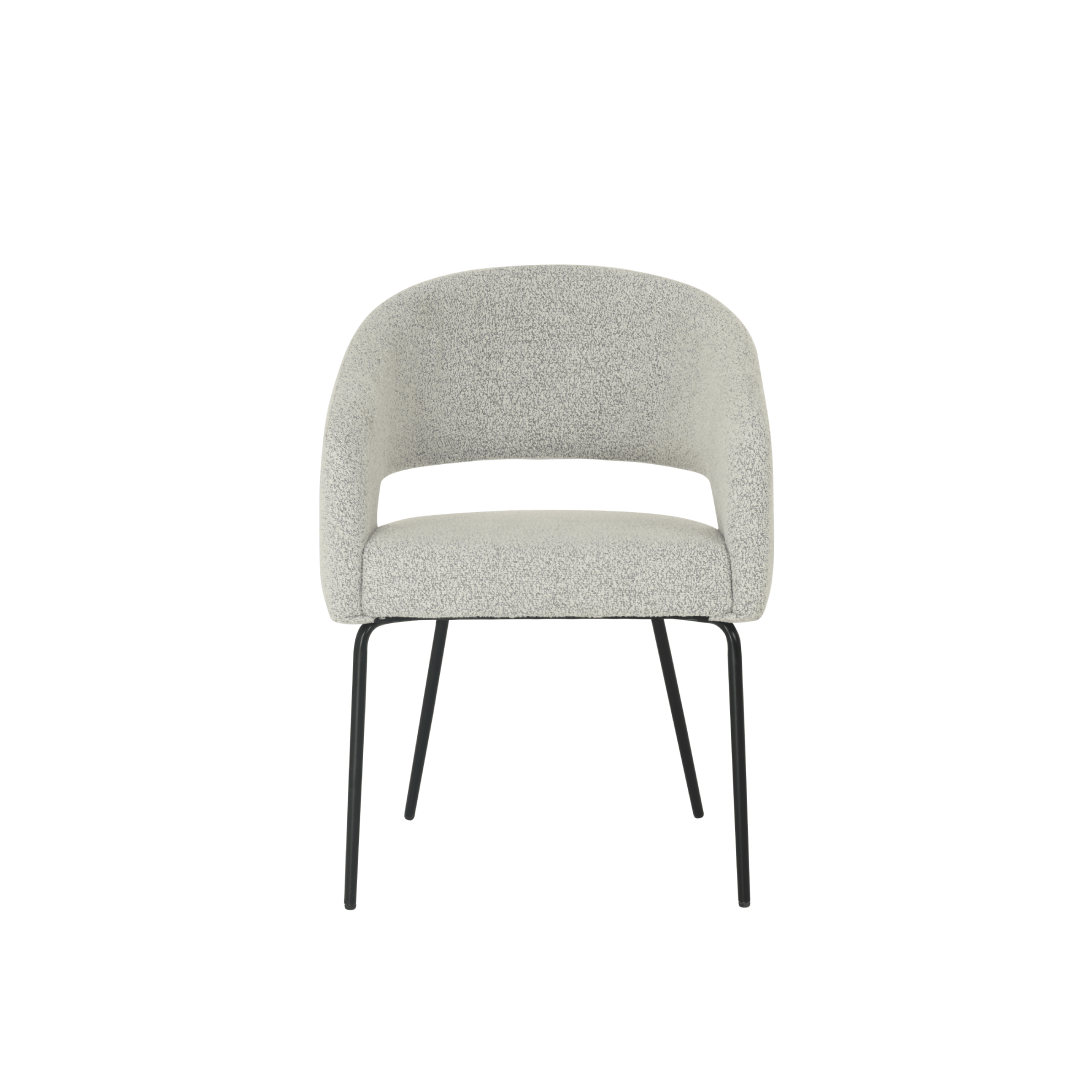Eetkamerstoel Rennes Beige Bouclé stof