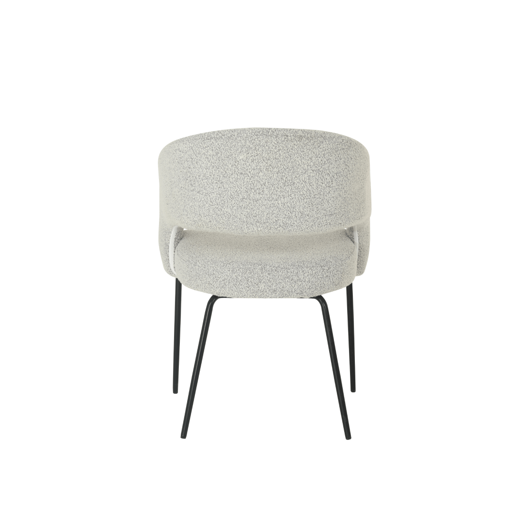 Eetkamerstoel Rennes Beige Bouclé stof