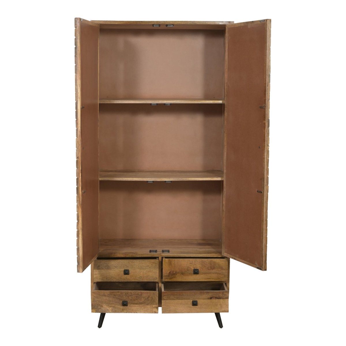 Mangohouten Cabinet Alamo 90 cm Mahom open