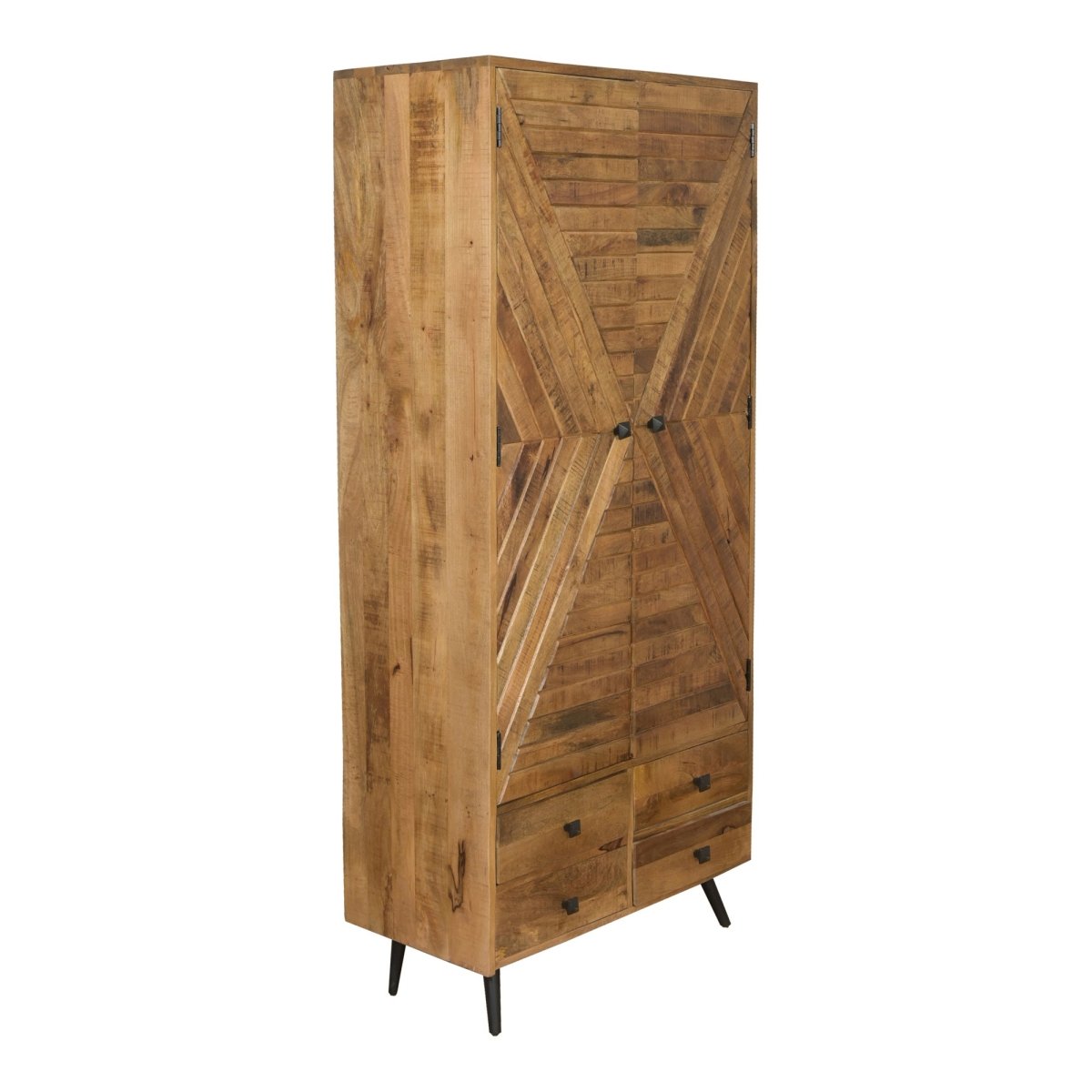 Mangohouten Cabinet Alamo 90 cm Mahom zijaanzicht