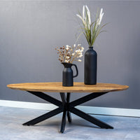 Mangohouten Salontafel Vicenza Ovaal Mahom