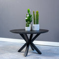Mangohouten Salontafel zwart 70 cm