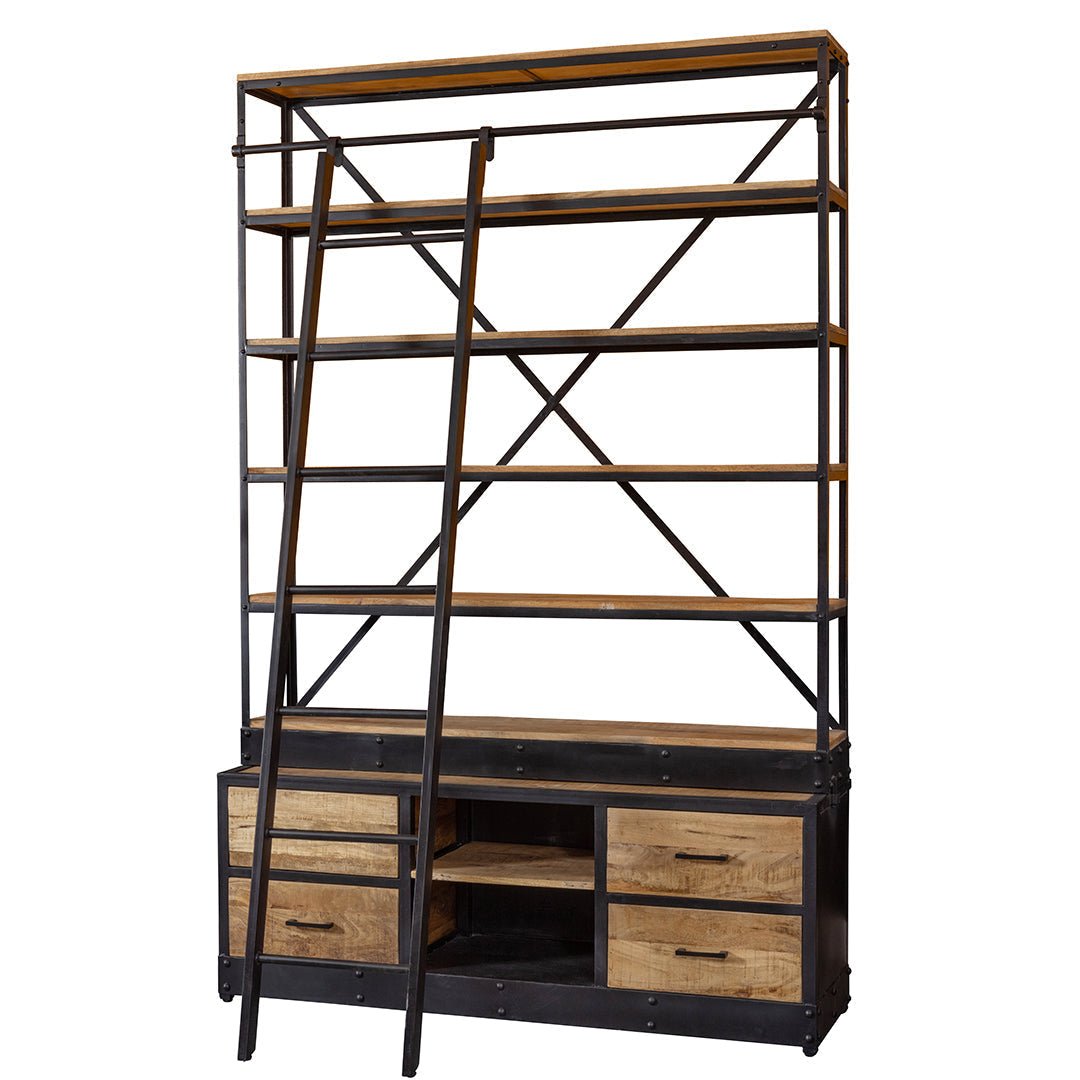 Mangohouten Boekenkast Lincoln 160 x 245 cm Mahom