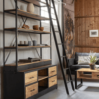 Mangohouten Boekenkast Lincoln 160 x 245 cm Mahom