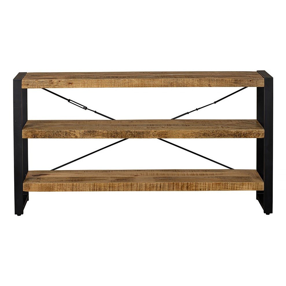 Mangohouten Boekenkast Minneapolis 120 cm Laag Mahom
