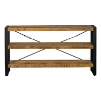 Mangohouten Boekenkast Britt 120 cm Laag Mahom