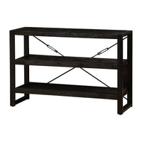 Mangohouten Boekenkast Britt Black 120 cm Laag Mahom