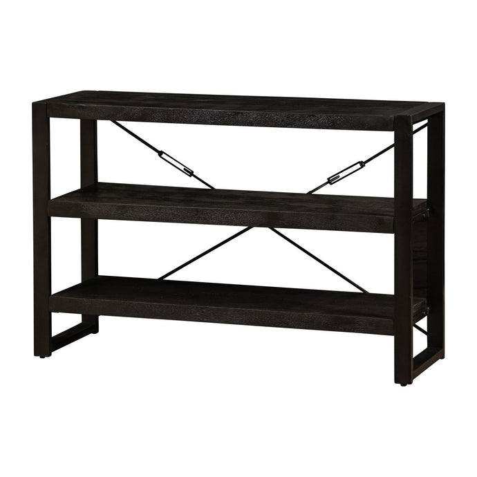 Mangohouten Boekenkast Britt Black 120 cm Laag Mahom
