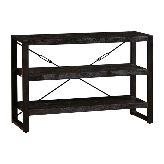 Mangohouten Boekenkast Britt Black 120 cm Laag Mahom