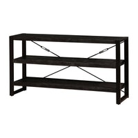 Mangohouten Boekenkast Britt Black 150 cm Laag Mahom