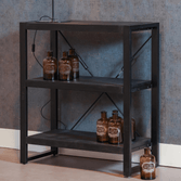Mangohouten Boekenkast 90 cm Black