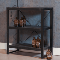Mangohouten Boekenkast Britt Black 90 cm Mahom