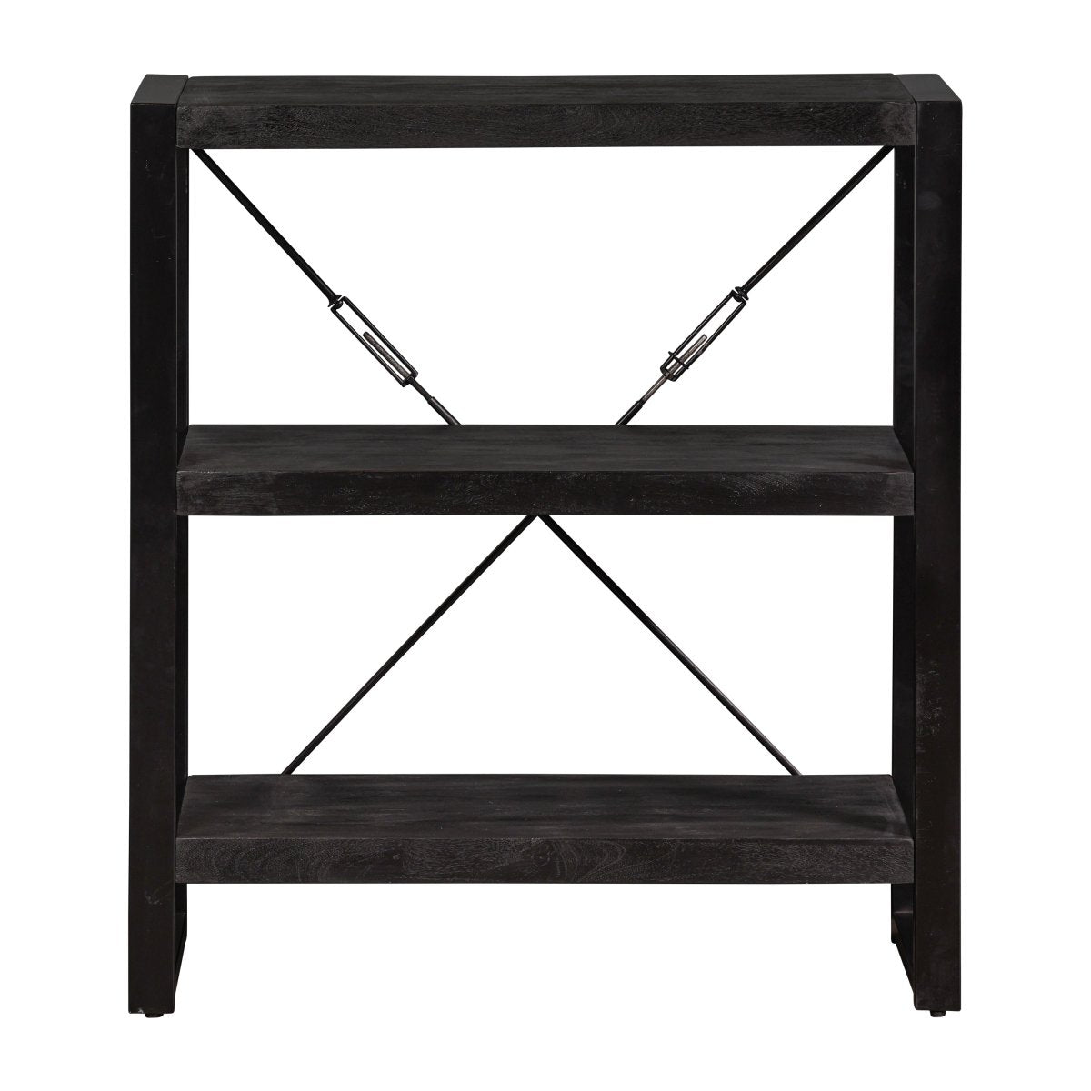 Mangohouten Boekenkast Minneapolis 90 cm Black