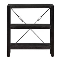 Mangohouten Boekenkast Britt Black 90 cm Mahom