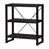 Mangohouten Boekenkast Britt Black 90 cm Mahom