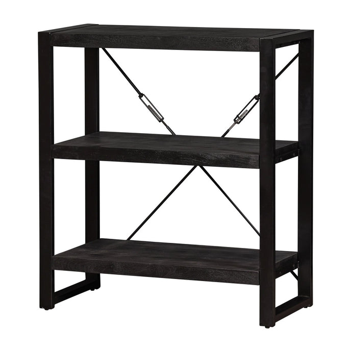 Mangohouten Boekenkast Britt Black 90 cm Mahom