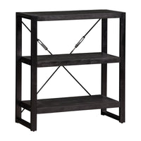 Mangohouten Boekenkast Britt Black 90 cm Mahom