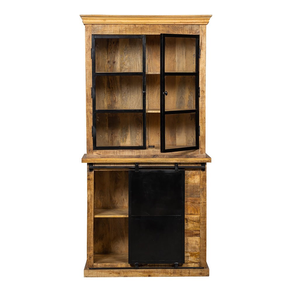 Mangohouten Buffetkast Denver 120 cm met deurtjes Recht Mahom