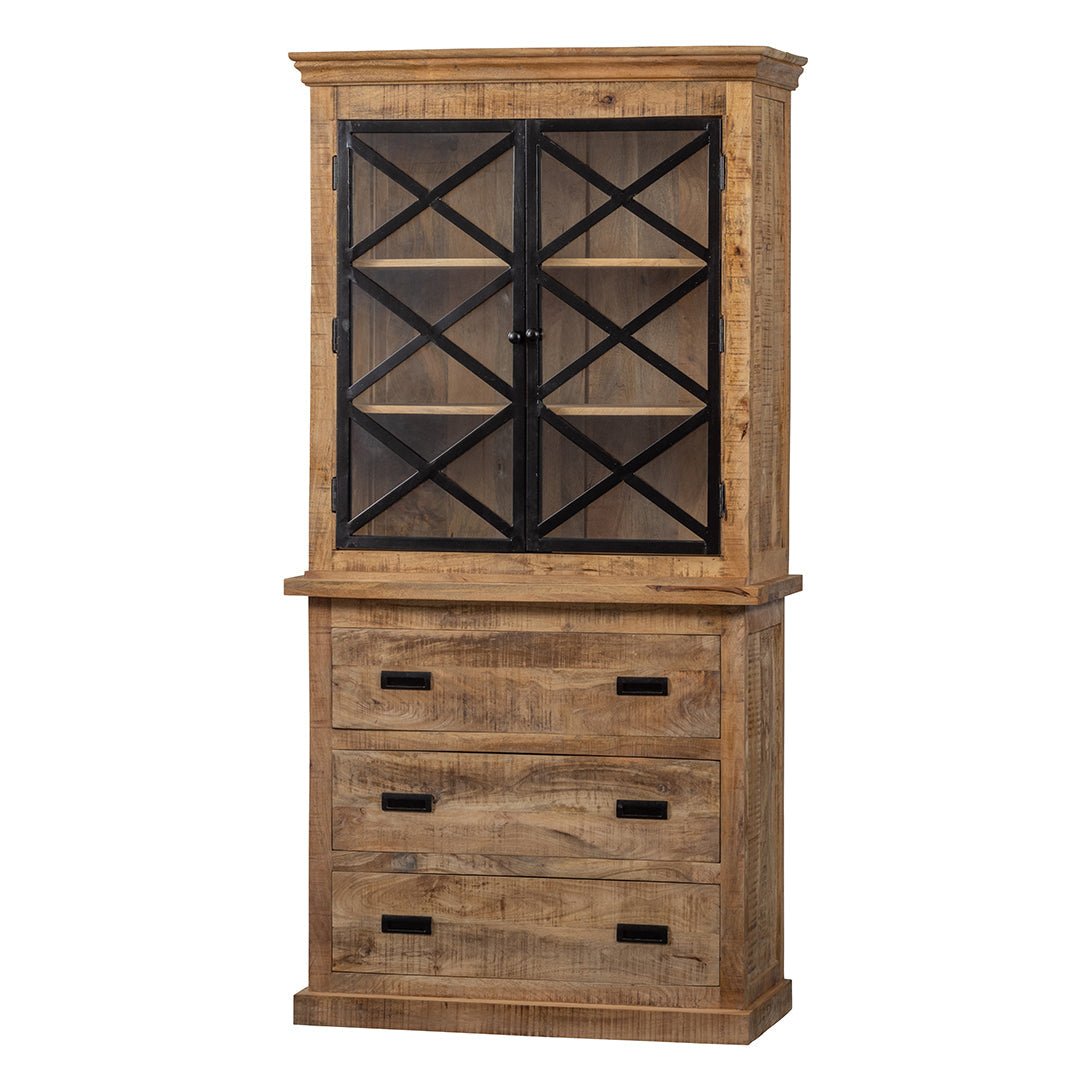 Mangohouten Buffetkast Denver 100 cm 3 lades X Mahom