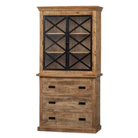 Mangohouten Buffetkast Denver 100 cm 3 lades X Mahom