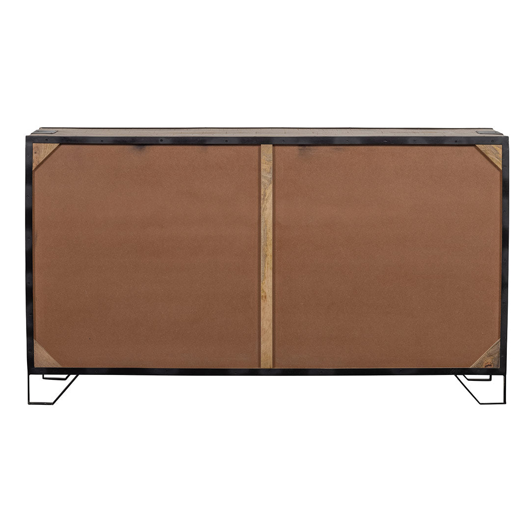 Mangohouten Dressoir Baltimore 160 cm 9 laden Mahom