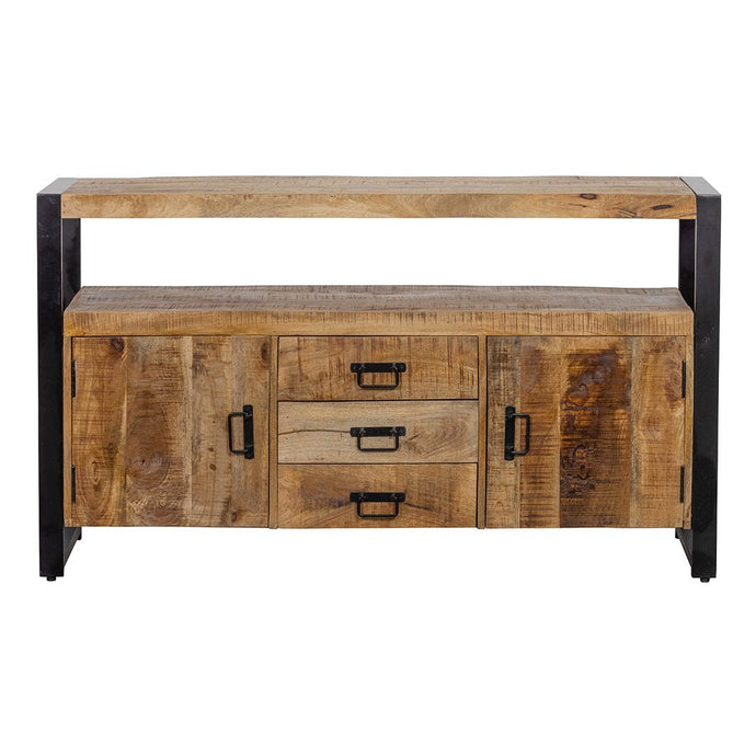 Mangohouten Dressoir Britt 140 cm met 3 lades en 2 deuren Mahom